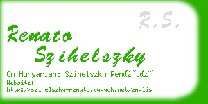 renato szihelszky business card